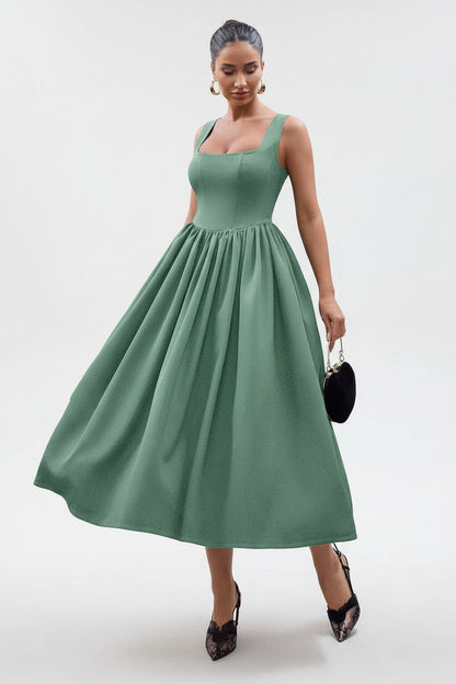 elegant midi dress for women available in multiple colors