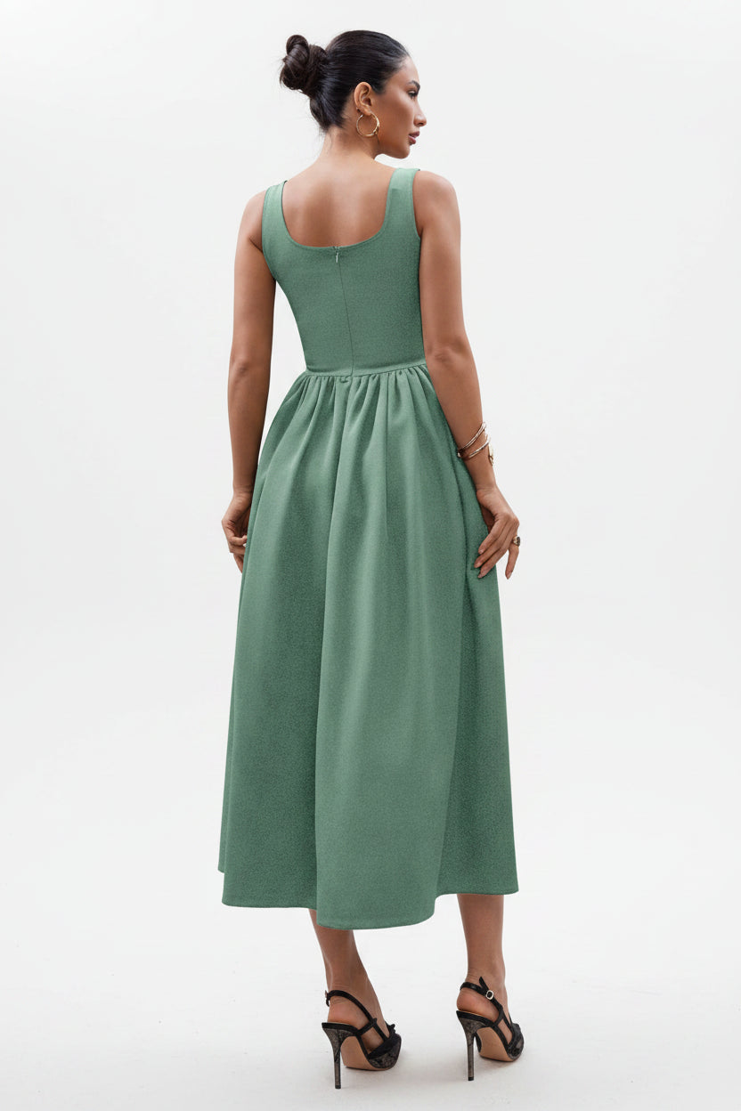 mint green maxi elegant dress for women