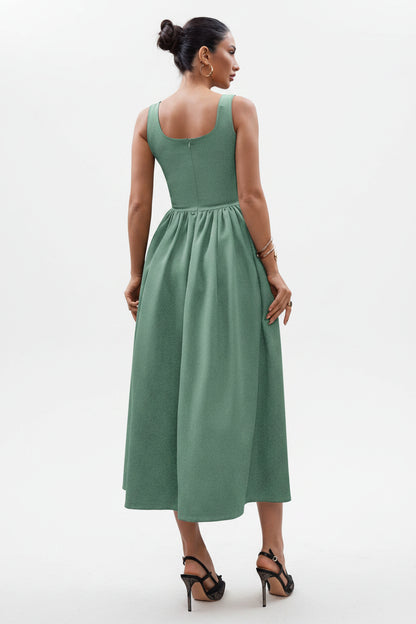 mint green maxi elegant dress for women