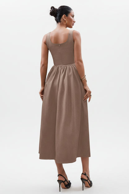luxury midi dress for women in multiple colors