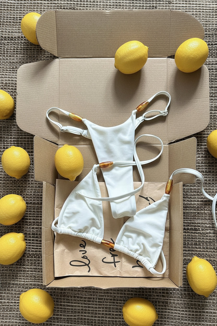 women´s two-piece swimwear in creamy white