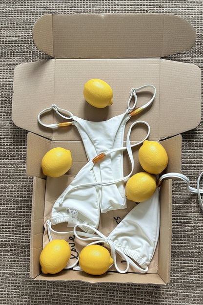 women´s two-piece swimwear in creamy white