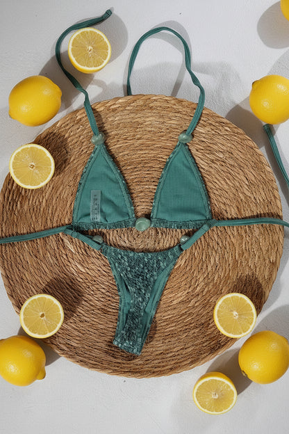 women´s two-piece swimwear in green