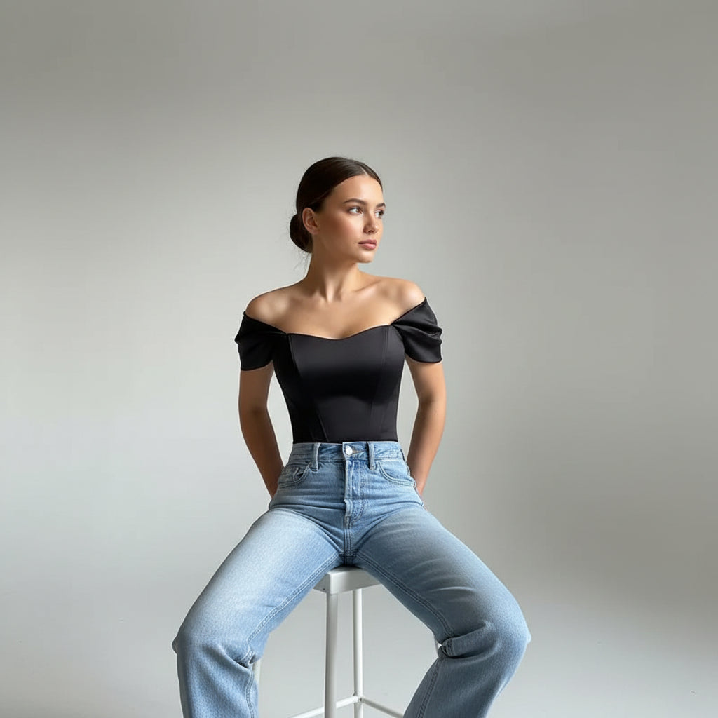 black elegant blouse for women